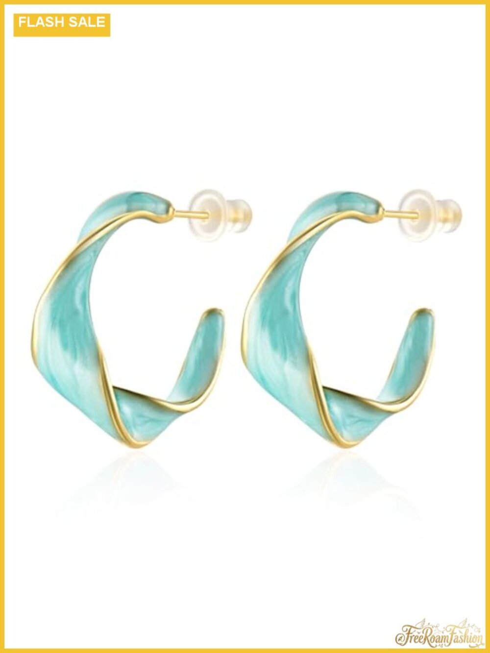 Twisted Hoop Earrings for Women - 925 Sterling Silver Needle, Alloy, Lightweight